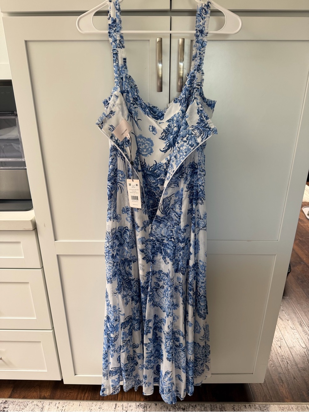 cinq a sept Blue and White Floral Maxi Dress - Picture 5 of 8